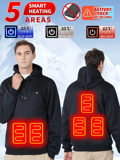 1pc-Unisex heated hoodie 100% polyester