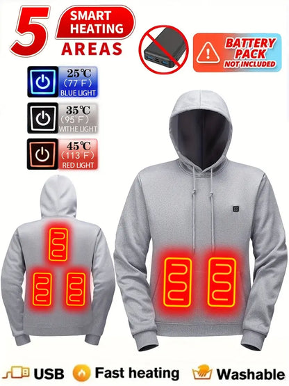 1pc-Unisex heated hoodie 100% polyester