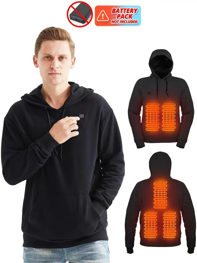 1pc-Unisex heated hoodie 100% polyester