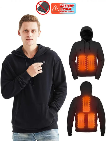 1pc-Unisex heated hoodie 100% polyester