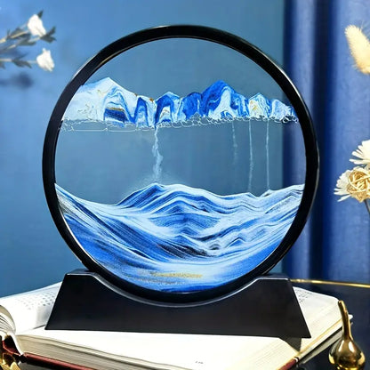 30.48 cm Ocean Art Landscape Sand Art Glass Craft Home Decoration 3D Standalone Art Sand Timer No Battery Required