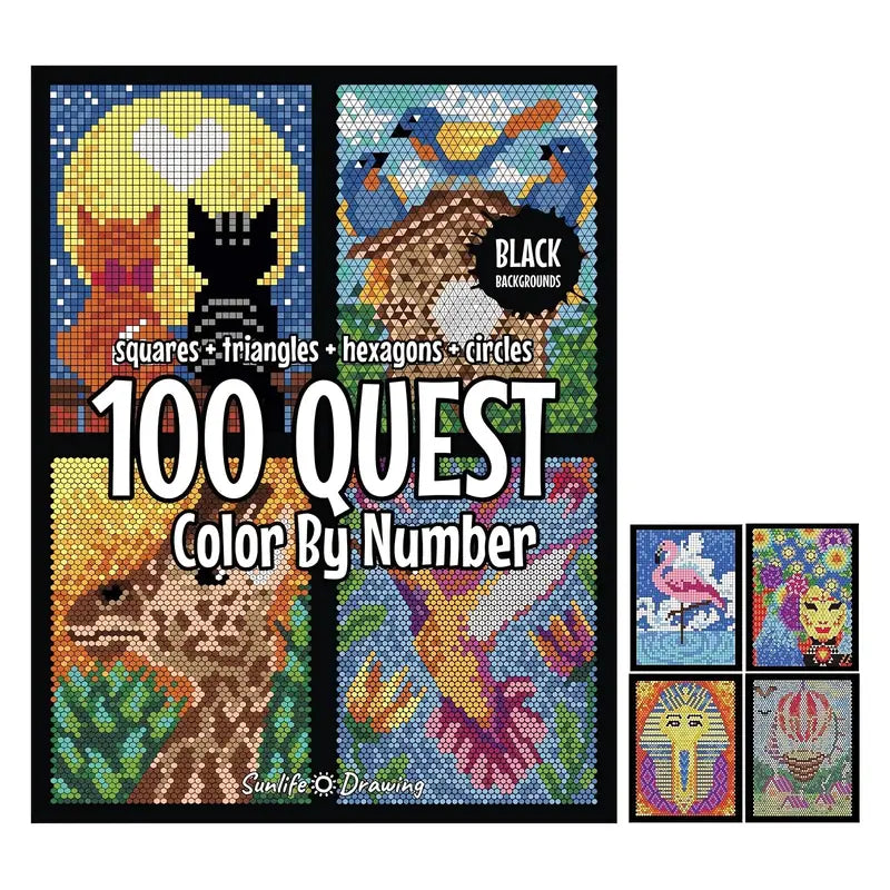 100 QUEST Color by Numbers Book