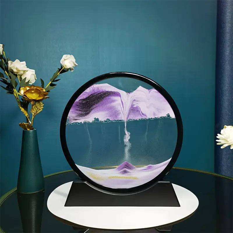 30.48 cm Ocean Art Landscape Sand Art Glass Craft Home Decoration 3D Standalone Art Sand Timer No Battery Required