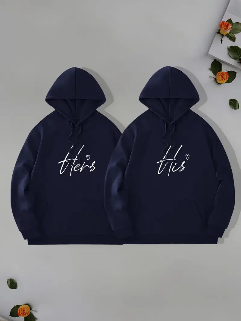 His and Hers Two-Piece Valentine's Day Gift Set Hoodie and Sweatshirt