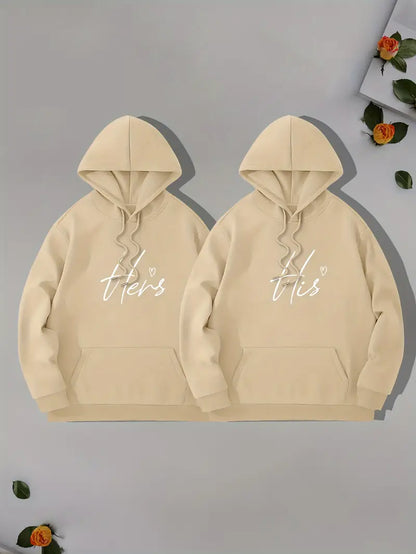 His and Hers Two-Piece Valentine's Day Gift Set Hoodie and Sweatshirt