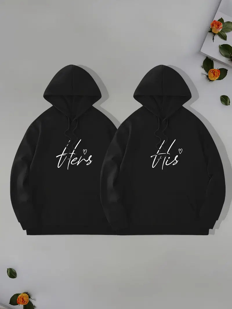 His and Hers Two-Piece Valentine's Day Gift Set Hoodie and Sweatshirt