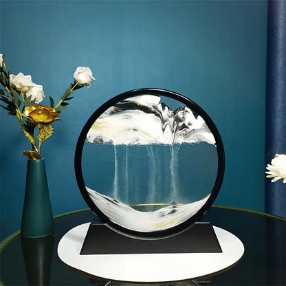 30.48 cm Ocean Art Landscape Sand Art Glass Craft Home Decoration 3D Standalone Art Sand Timer No Battery Required