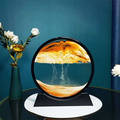 30.48 cm Ocean Art Landscape Sand Art Glass Craft Home Decoration 3D Standalone Art Sand Timer No Battery Required