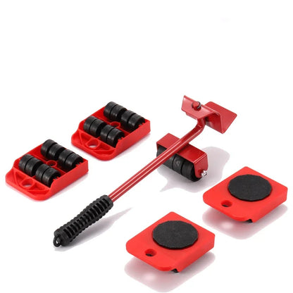 Heavy Furniture Mover Roller Set with Lifter Tool